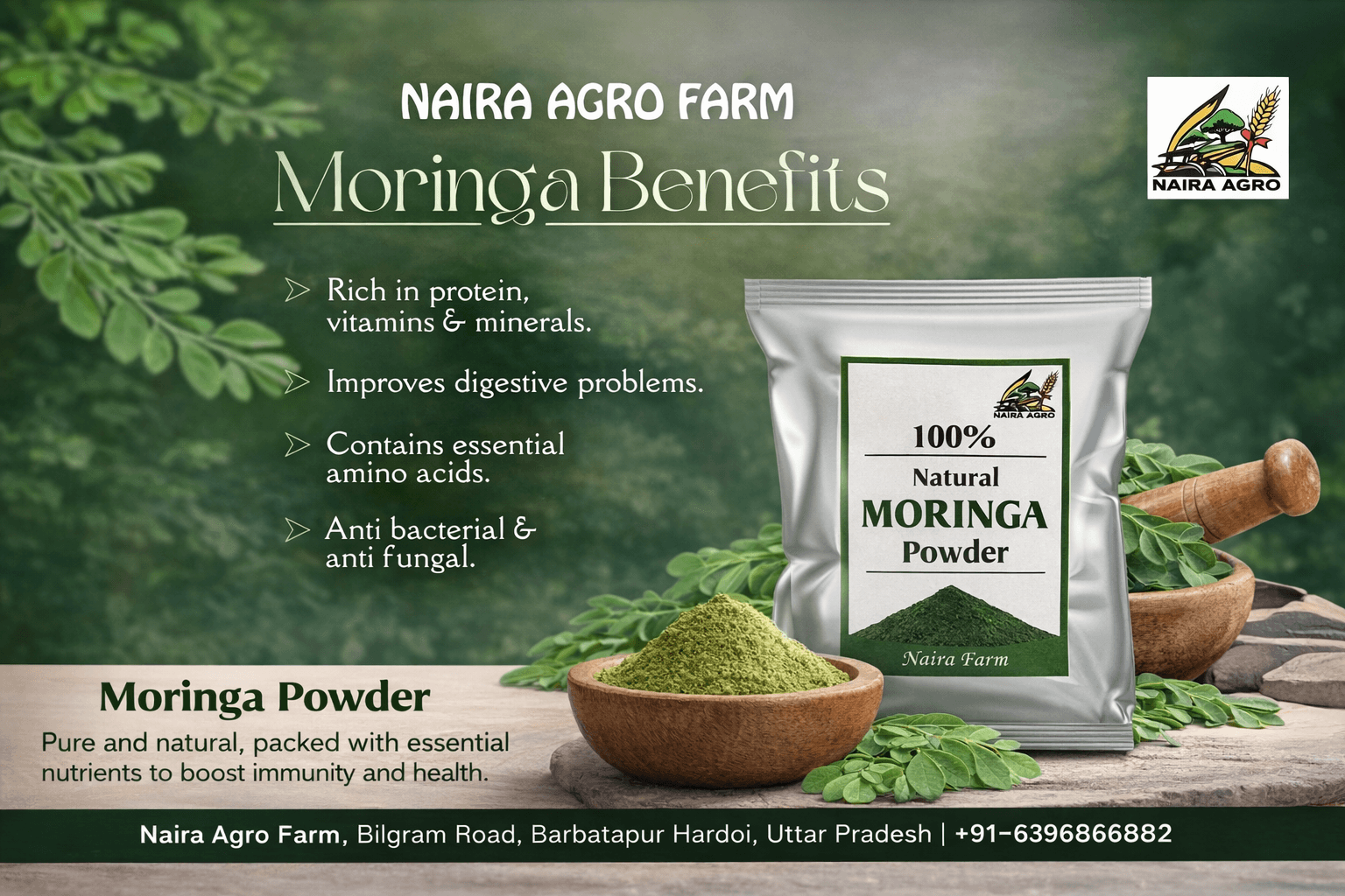 Pure Moringa Powder – Nature’s Superfood